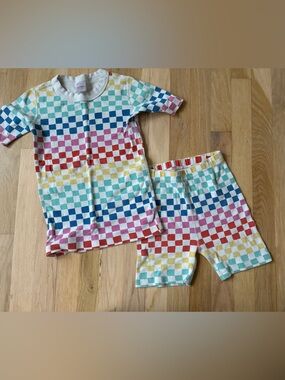 Hanna Andersson Rainbow Check Pajama Set - Multicolor